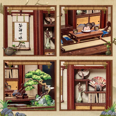 Book Nook Kirishima Tea House – japońskie wnętrze herbaciarni w scenerii