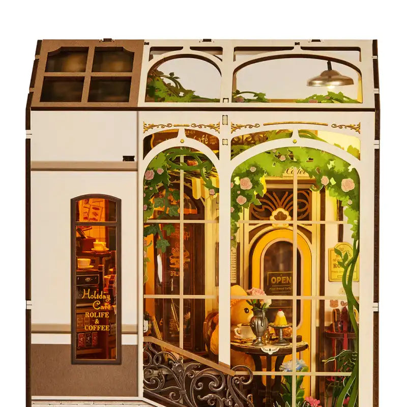 Book Nook Holiday Cafe – przytulne wnętrze kawiarni w scenerii