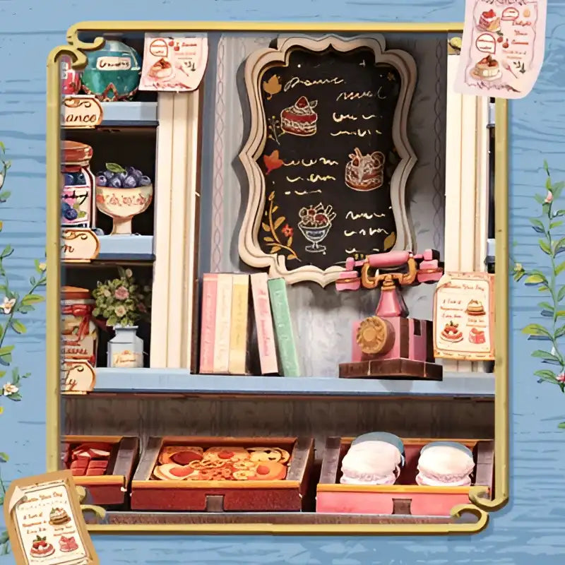 Book Nook Sweet Marie – detale drewnianych elementów DIY