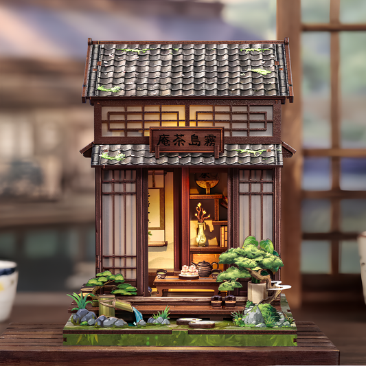 Book Nook Kirishima Tea House – tradycyjna japońska herbaciarnia, diorama DIY z oświetleniem LED