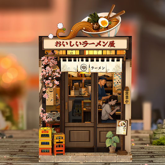 Book Nook Oishii Kyoto – gwarna uliczka Kioto, japońska diorama DIY z oświetleniem LED