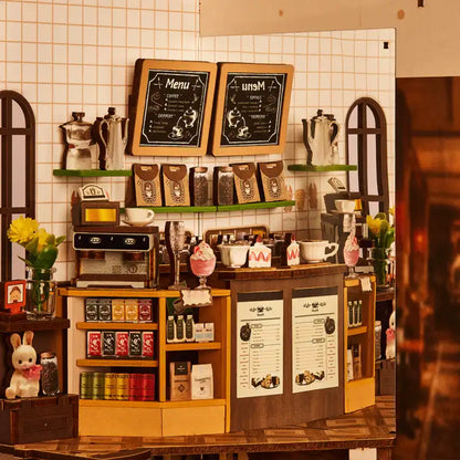 Book Nook Holiday Cafe – oświetlenie LED budujące ciepły nastrój