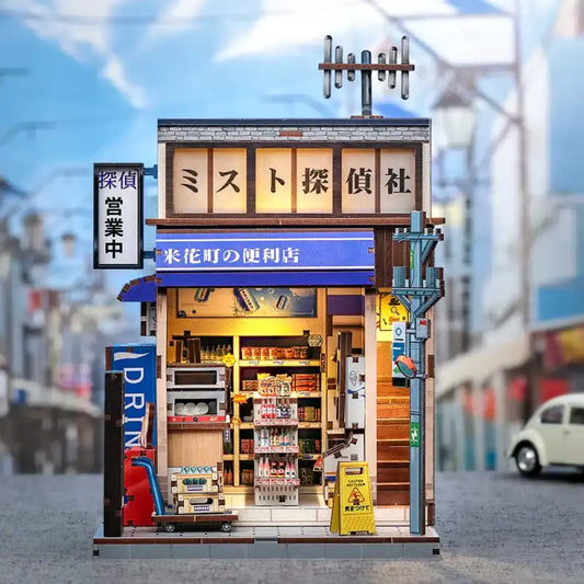 Book Nook Beika Cho Convenience Store – japoński sklepik całodobowy, diorama DIY z LED