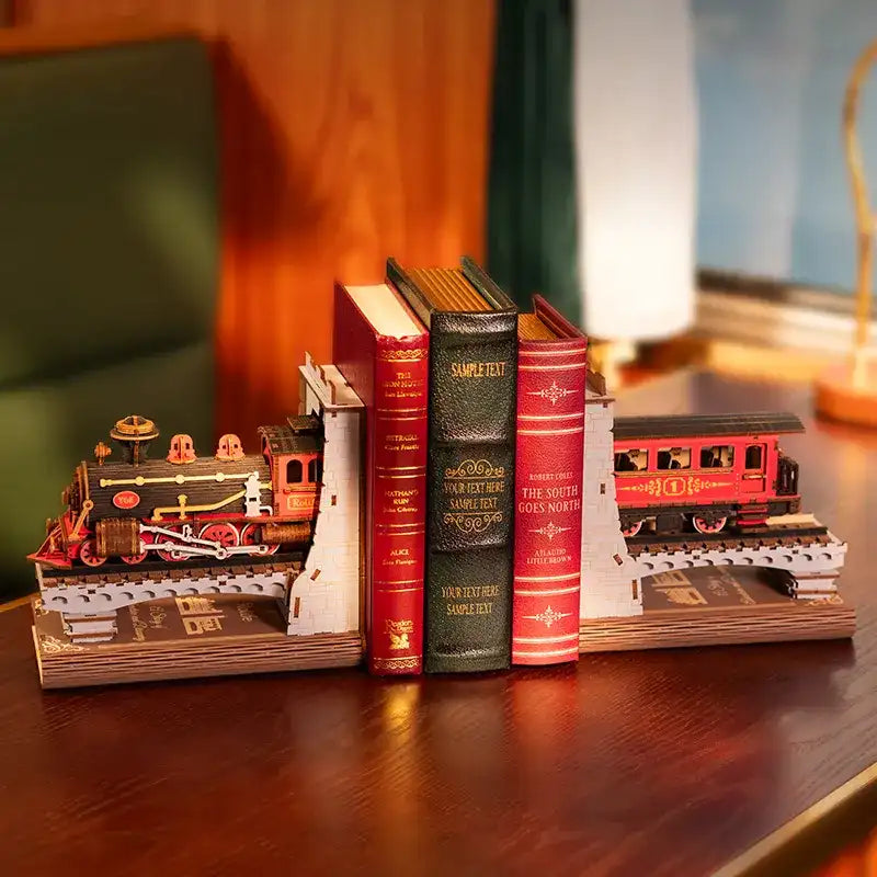 Book Nook Century Train – magiczny parowy pociąg na peronie King's Cross, diorama DIY z LED