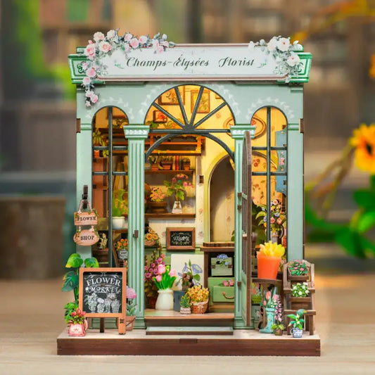 Book Nook Champs Elysees Florist – paryska kwiaciarnia, diorama DIY z oświetleniem LED