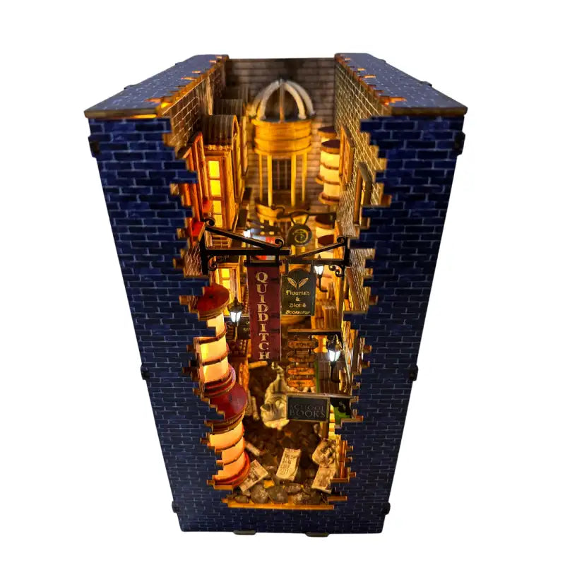 Book Nook Three Floor Wizard Alley – parter z witrynami magicznych sklepów