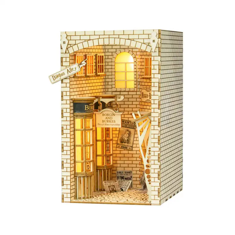 Book Nook Wizard Alley – oświetlenie LED rozświetlające magiczną uliczkę