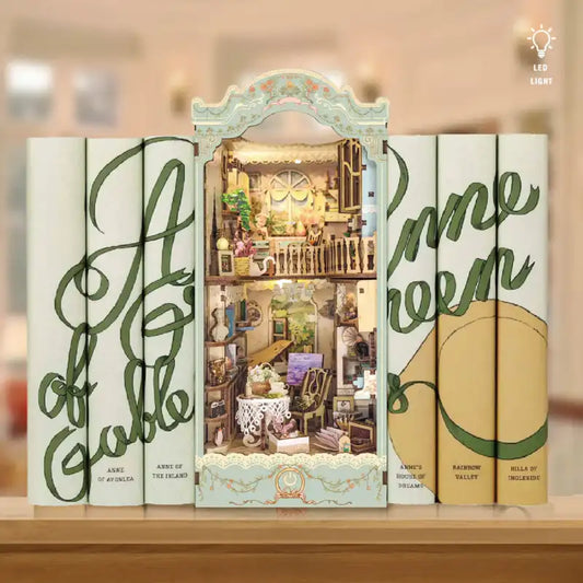 Book Nook Countryside Diary – romantyczny wiejski zakątek, diorama DIY z oświetleniem LED