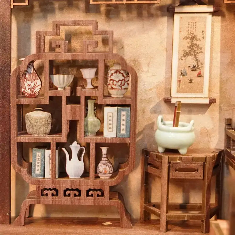 Book Nook Elegant Song Dynasty – chińskie detale dekoracyjne w miniaturze