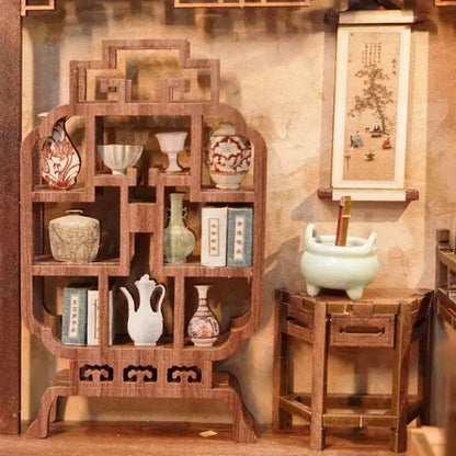 Book Nook Elegant Song Dynasty – chińskie detale dekoracyjne w miniaturze