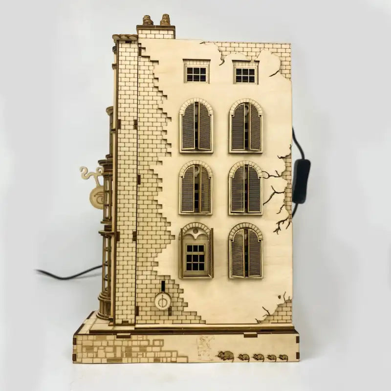 Book Nook Wizard Wand Shop – zestaw DIY przed montażem