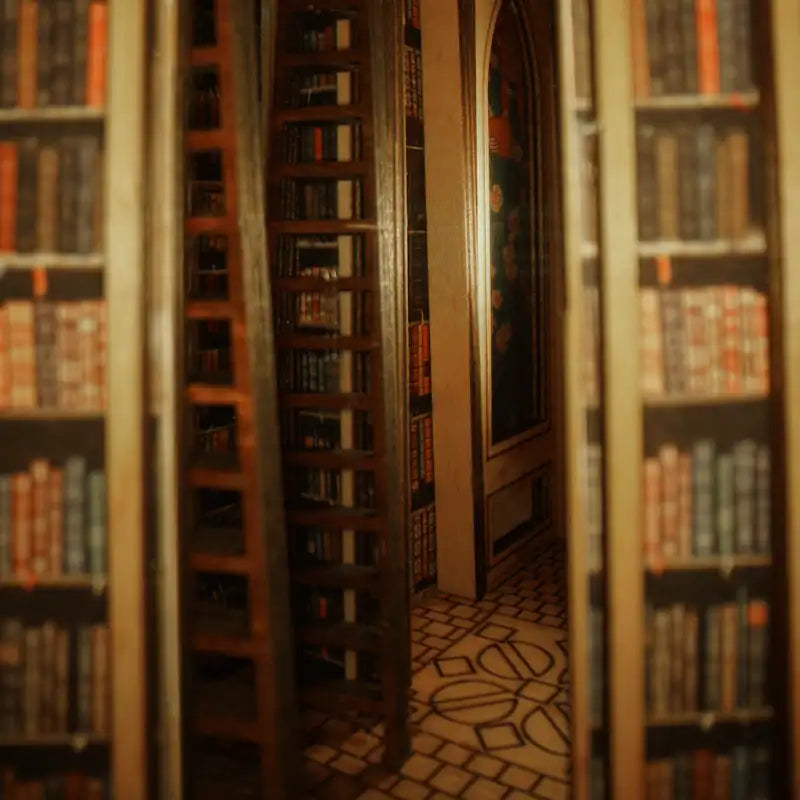 Book Nook Elven Bookshop – baśniowa księgarnia DIY z LED – detale produktu 13