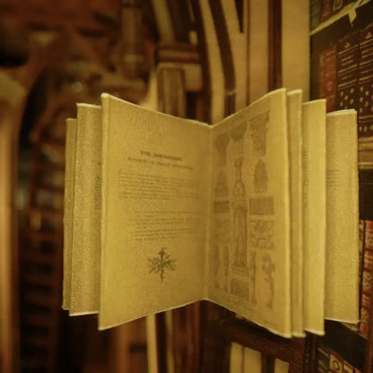 Book Nook Elven Bookshop – baśniowa księgarnia DIY z LED – detale produktu 22