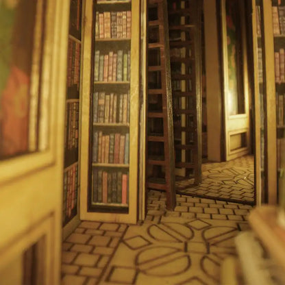 Book Nook Elven Bookshop – baśniowa księgarnia DIY z LED – detale produktu 23