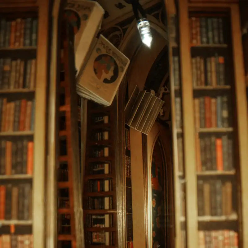 Book Nook Elven Bookshop – baśniowa księgarnia DIY z LED – detale produktu 16