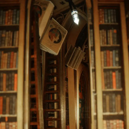 Book Nook Elven Bookshop – baśniowa księgarnia DIY z LED – detale produktu 16