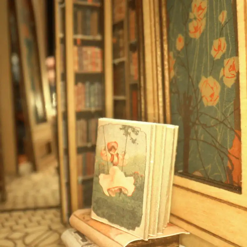 Book Nook Elven Bookshop – baśniowa księgarnia DIY z LED – detale produktu 15