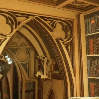 Book Nook Elven Bookshop – baśniowa księgarnia DIY z LED – detale produktu 14