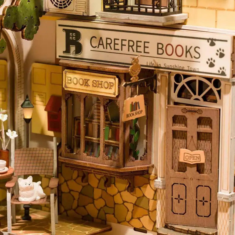 Book Nook Sunlit Town – śródziemnomorska uliczka w scenerii