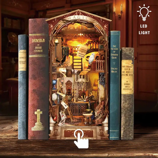 Book Nook Magic World – zniewalający magiczny świat, diorama DIY z oświetleniem LED