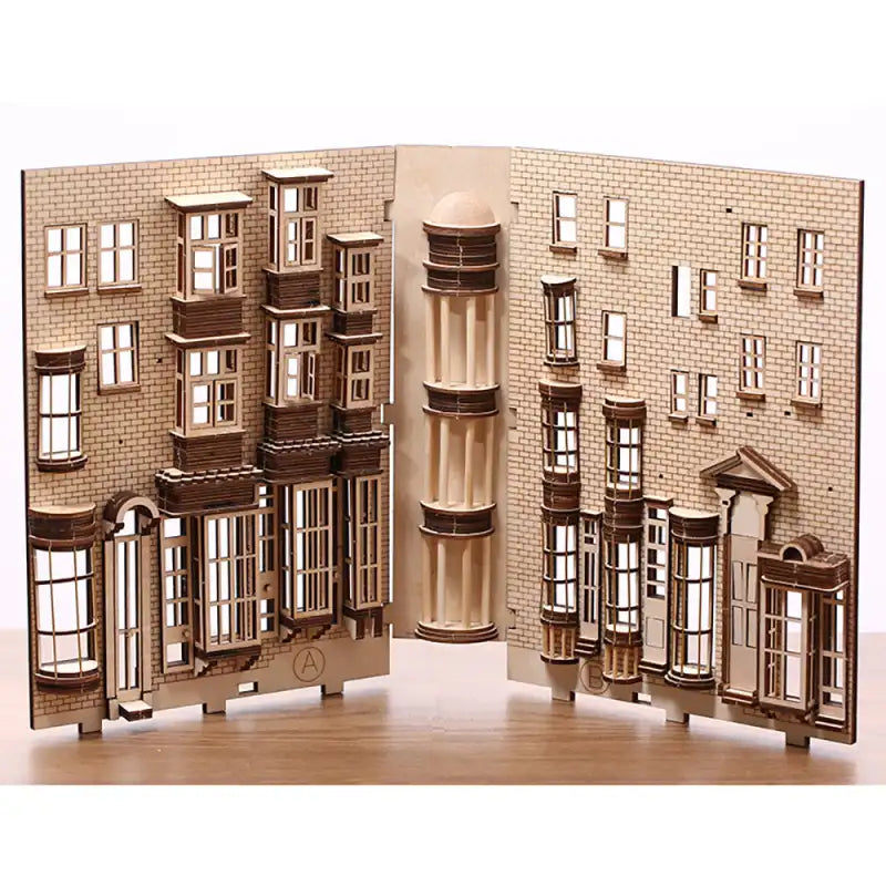 Book Nook Mysterious Ancient Street – miniaturowe kamienice i witryny