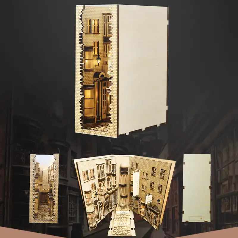 Book Nook Mysterious Ancient Street – tajemnicza aleja starego miasta, detale