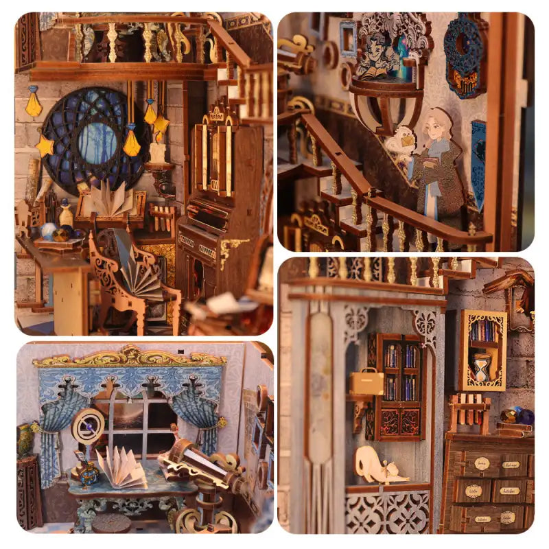 Book Nook Nebula Common Room – oświetlenie LED w miniaturowym pokoju