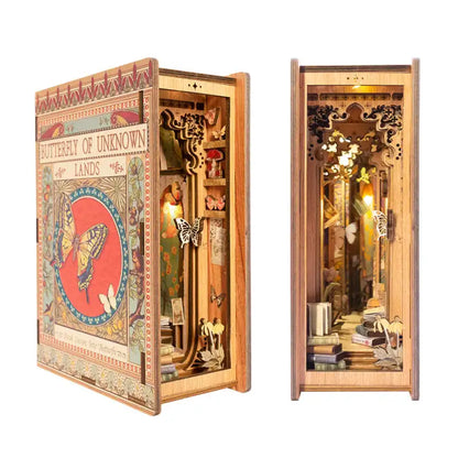 Book Nook Butterflies Of Unknown Lands – oświetlenie LED w dioramie DIY