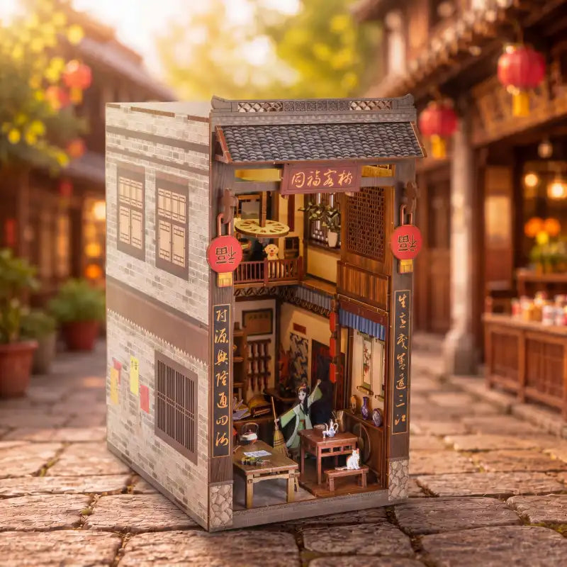 Book Nook Lantern Pavilion – azjatycki pawilon w miniaturze, detale