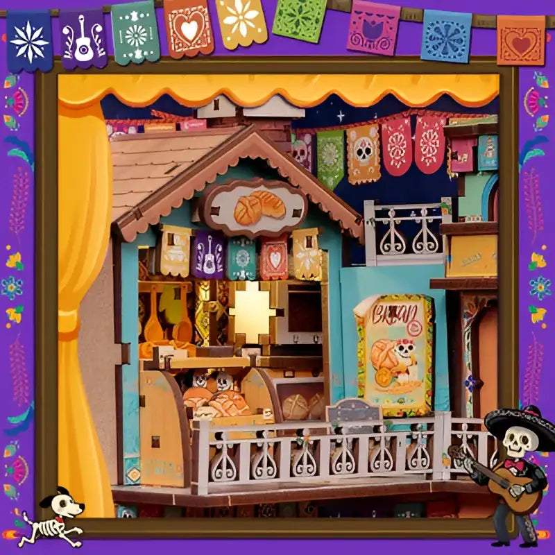 Book Nook Plaza De Los Muertos – zestaw DIY przed montażem