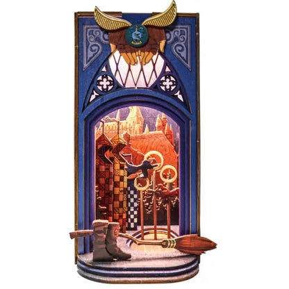 Book Nook Wizard Broom Match – zestaw DIY przed montażem