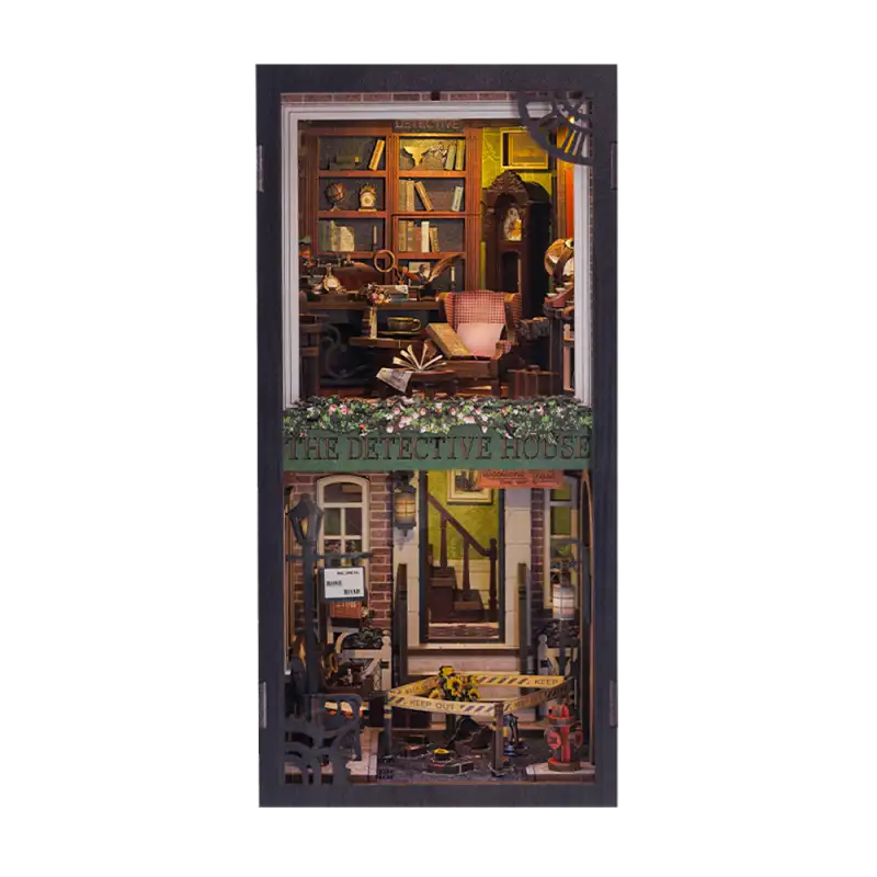 Book Nook Rose Detective Agency – detale biurka detektywa w miniaturze