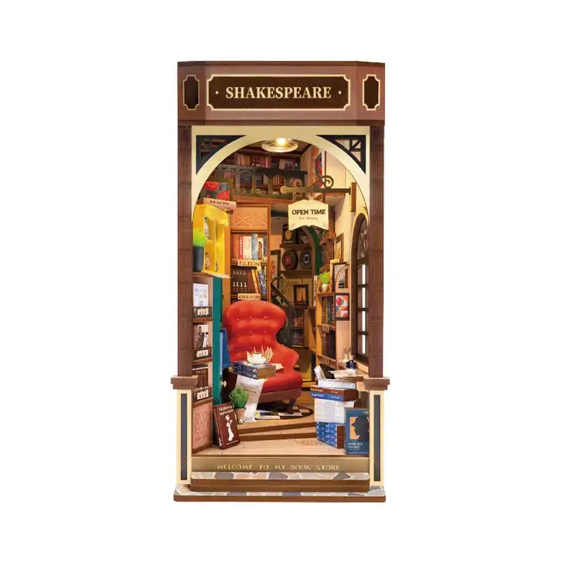 Book Nook Shakespeare Theater – scena teatralna w miniaturze, detale