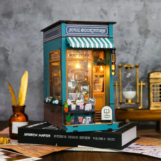 Book Nook Soul Bookstore – osiedlowa księgarnia, diorama DIY z oświetleniem LED