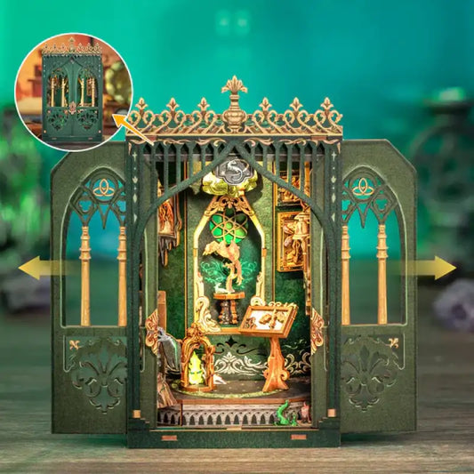 Book Nook Darkness Herbarium – mroczne zielarium nocnej przyrody, diorama DIY z LED
