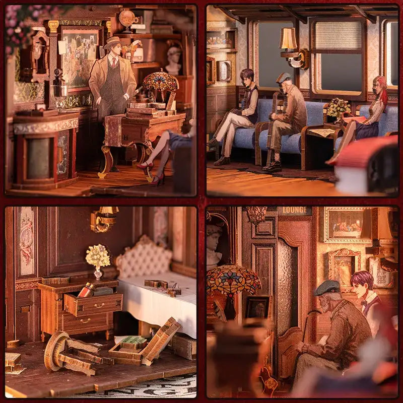 Book Nook Train Mystery – oświetlenie LED rozświetlające tajemniczą scenę