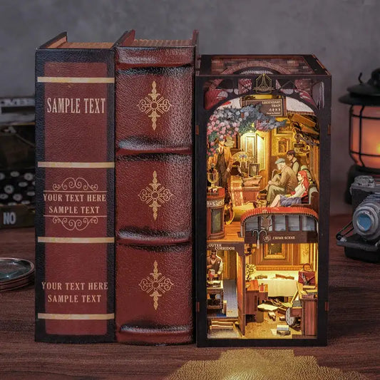 Book Nook Train Mystery – kolejowe zagadki w miniaturze, diorama DIY z oświetleniem LED