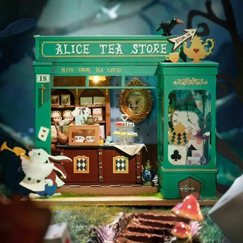 Herbaciarnia Alice – wnętrze miniaturowego domku