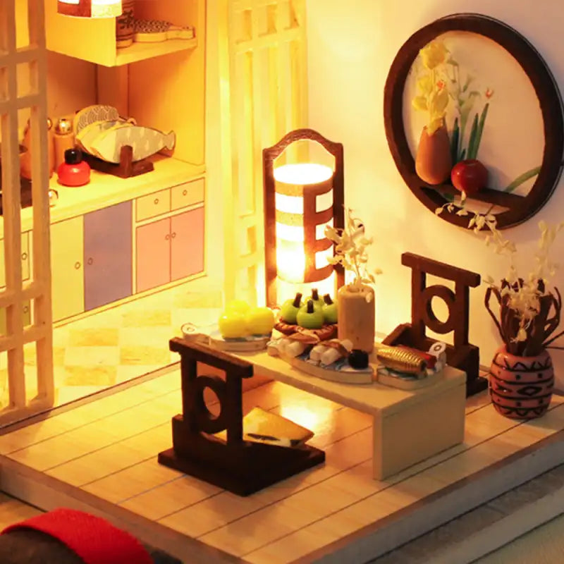 Bambusowy domek – miniaturowe meble i dekoracje