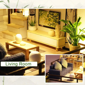 Miniaturowy Domek z Bambusa