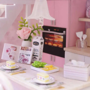 Drewniany Domek w Miniaturze Ciche Zycie