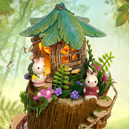 Leśna fantazja – wnętrze miniaturowego domku