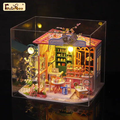Historia kwiatów – wnętrze miniaturowego domku