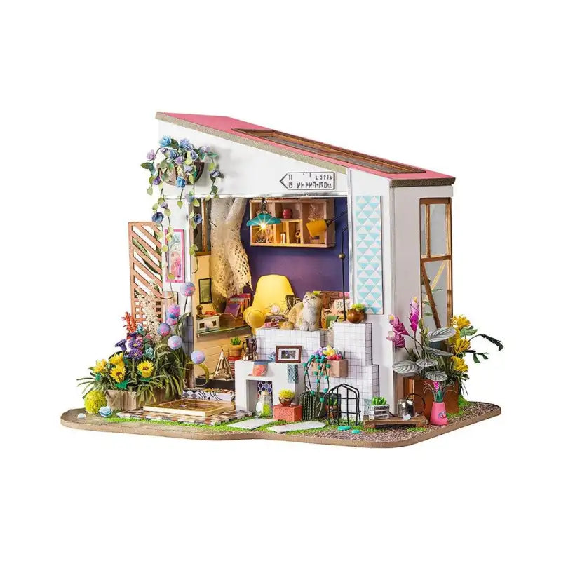 Miniaturowy domek Weranda Lily – zestaw DIY z LED – gotowy model