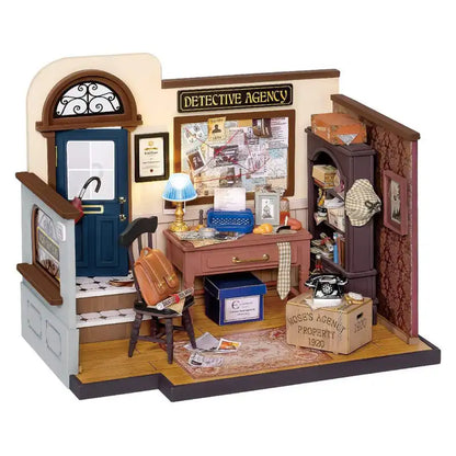 Miniaturowy domek Agencja detektywistyczna Mose’a – zestaw DIY z LED – gotowy model