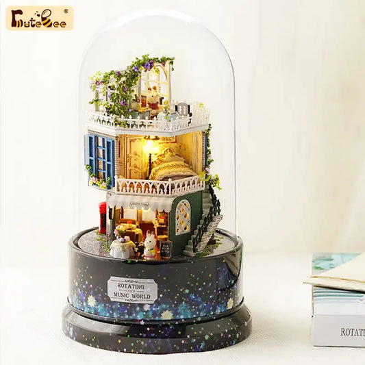 Miniaturowy domek Marzenie o gwiazdach – zestaw DIY z LED – gotowy model
