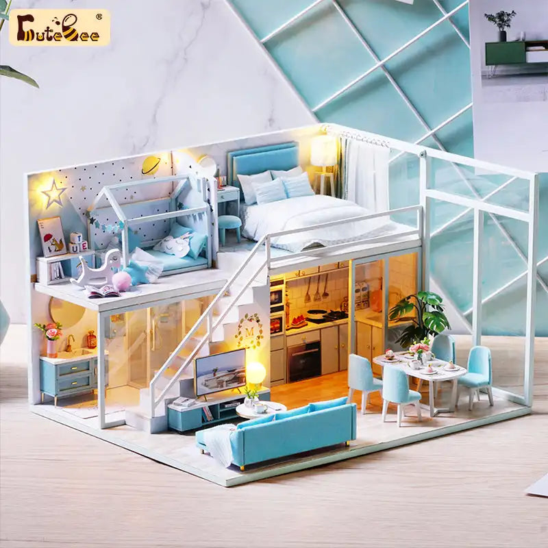 Miniaturowy domek Poetyckie życie – zestaw DIY z LED – gotowy model