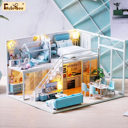 Miniaturowy domek Poetyckie życie – zestaw DIY z LED – gotowy model