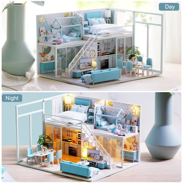 Poetyckie życie – wnętrze miniaturowego domku