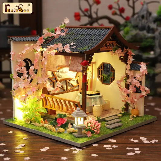 Miniaturowy domek Weiqi – zestaw DIY z LED – gotowy model